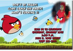 Personalized Angry Birds Birthday Invitations Angry Birds Birthday Invitations Personalized