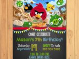 Personalized Angry Birds Birthday Invitations Angry Birds Invitation Chalkboard Angry Birds Birthday