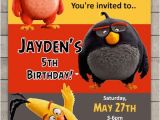 Personalized Angry Birds Birthday Invitations Angry Birds Movie Custom Birthday Invitations