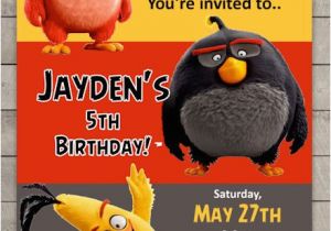 Personalized Angry Birds Birthday Invitations Angry Birds Movie Custom Birthday Invitations