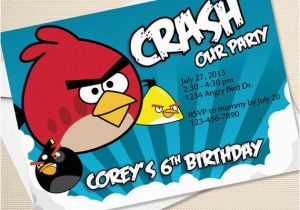 Personalized Angry Birds Birthday Invitations Custom Angry Birds Birthday Invitation Digital File