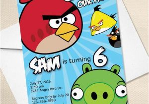 Personalized Angry Birds Birthday Invitations Custom Angry Birds Birthday Invitation Digital File