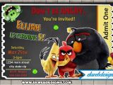 Personalized Angry Birds Birthday Invitations Custom Angry Birds Movie Birthday Invitations