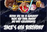 Personalized Angry Birds Birthday Invitations Printable Personalized Angry Birds Star Wars Birthday Party