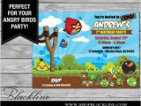 Personalized Angry Birds Birthday Invitations Printed Angry Birds Birthday Invitation