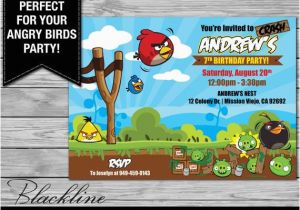 Personalized Angry Birds Birthday Invitations Printed Angry Birds Birthday Invitation