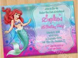 Personalized Ariel Birthday Invitations Ariel Invitation Little Mermaid Invitation Ariel