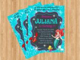 Personalized Ariel Birthday Invitations Items Similar to Little Mermaid Birthday Invitation