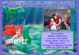 Personalized Ariel Birthday Invitations Little Mermaid Birthday Invitations Ideas Bagvania Free