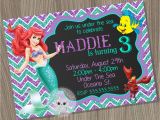 Personalized Ariel Birthday Invitations Little Mermaid Invitation Ariel Invitation Disney Little