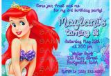 Personalized Ariel Birthday Invitations Personalized Little Mermaid Ariel Party Invitation