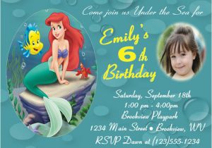 Personalized Ariel Birthday Invitations Personalized Printable Invitations Cmartistry Ariel