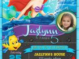 Personalized Ariel Birthday Invitations the Little Mermaid Birthday Invitations Custom