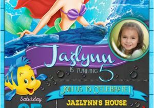 Personalized Ariel Birthday Invitations the Little Mermaid Birthday Invitations Custom