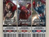Personalized Avengers Birthday Party Invitations Personalized Avengers Birthday Ticket Invitation Card
