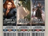 Personalized Avengers Birthday Party Invitations Personalized Avengers Birthday Ticket Invitation Card