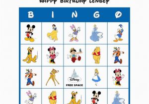 Personalized Birthday Bingo Cards Classic Walt Disney Birthday Party Game Personalized Bingo