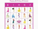 Personalized Birthday Bingo Cards Disney Princess Personalized Birthday Party Game Activity