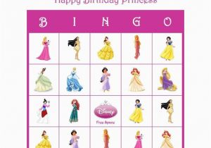 Personalized Birthday Bingo Cards Disney Princess Personalized Birthday Party Game Activity
