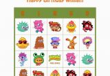 Personalized Birthday Bingo Cards Moshi Monsters Personalized Birthday Party Game Activity