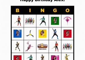 Personalized Birthday Bingo Cards Power Rangers Samurai Birthday Party Game Personalized