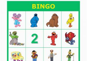 Personalized Birthday Bingo Cards Sesame Street Personalized Birthday Party Bingo by