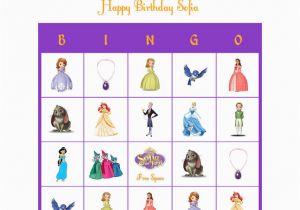 Personalized Birthday Bingo Cards sofia the First Disney Personalized Bingo Cards Birthday