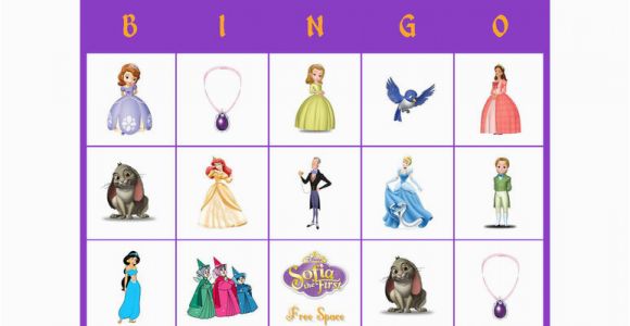 Personalized Birthday Bingo Cards sofia the First Disney Personalized Bingo Cards Birthday