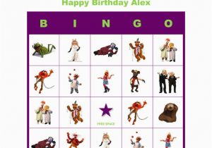 Personalized Birthday Bingo Cards the Muppets Birthday Party Game Personalized Bingo Cards