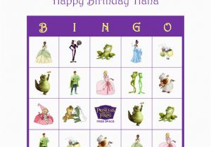 Personalized Birthday Bingo Cards the Princess and the Frog Personalized Birthday Party Game