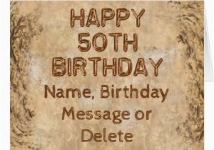 Personalized Birthday Cards for Him Personalized Rustic 50th Birthday Cards for Him Zazzle