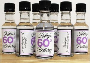 Personalized Birthday Decorations Adults Custom Mini Bottle Labels Birthday Favors Adult Women 21