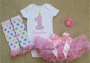 Personalized Birthday Girl Outfits Baby Girl 1st Birthday Outfit Pink Blue Rainbow Personalized