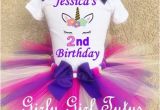 Personalized Birthday Girl Outfits Baby Girl Unicorn Personalized Custom Birthday Tutu Outfit