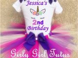 Personalized Birthday Girl Outfits Baby Girl Unicorn Personalized Custom Birthday Tutu Outfit
