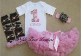 Personalized Birthday Girl Outfits Pink Camo Baby Girl 1st Birthday Outfit Personalized