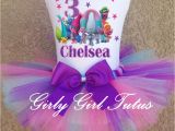 Personalized Birthday Girl Outfits Trolls Birthday Personalized Tutu Outfit T Shirt Set Party