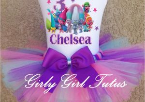 Personalized Birthday Girl Outfits Trolls Birthday Personalized Tutu Outfit T Shirt Set Party