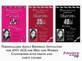 Personalized Birthday Invitations for Adults Personalized Adult Birthday Invitation for Any Age for Men and