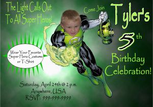 Personalized Birthday Memes Green Lantern Personalized Photo Birthday Invitations 1