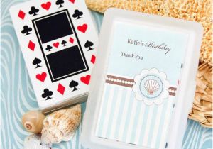 Personalized Birthday Playing Cards Beach themed Playing Cards with Personalized Labels