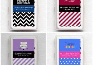 Personalized Birthday Playing Cards Personalized Playing Cards Party Favors 75th Birthday Ideas