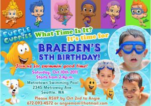 Personalized Bubble Guppies Birthday Invitations Bubble Guppies Ocean Underwater Adventure Custom Birthday