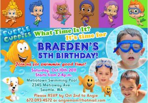 Personalized Bubble Guppies Birthday Invitations Bubble Guppies Ocean Underwater Adventure Custom Birthday