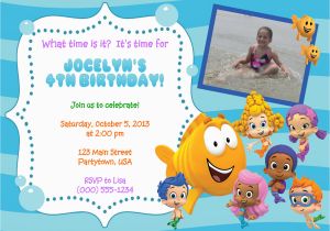 Personalized Bubble Guppies Birthday Invitations Personalized Bubble Guppies Invitations