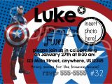 Personalized Captain America Birthday Invitations Captain America 32 Personalized Custom Printable Blue