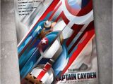 Personalized Captain America Birthday Invitations Captain America 5×7 Birthday Invitation