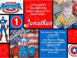 Personalized Captain America Birthday Invitations Captain America Birthday Invitations All Colors