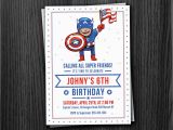 Personalized Captain America Birthday Invitations Captain America Custom Birthday Invitation by Phorestdesign