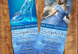 Personalized Cinderella Birthday Invitations 12 Cinderella Movie Birthday Party Ticket Invitations